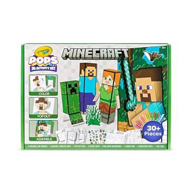 Imagem de Crayola Minecraft, conjunto de arte infantil 3D POPs, alternativa para livros de colorir, presente para meninos e meninas, a partir de 6 anos
