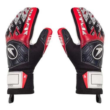Imagem de Luva de goleiro Profissional futebol de campo Basic PRO (Preto/Vermelho, 9)