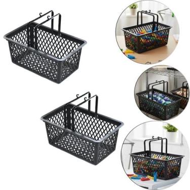 Imagem de Kit 2 Cesto Para Pregadores e Prendedores de Roupa Cor Preto 4 Lts - A