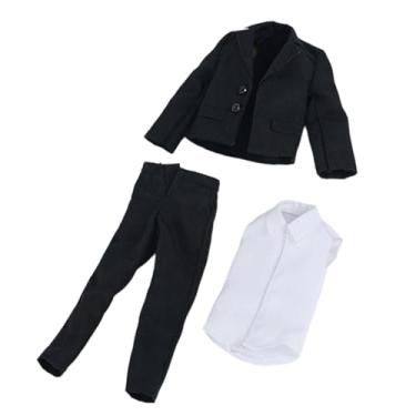 Imagem de MotiveTech Roupa para Boneco de ação em Escala 1/12, Conjunto para Vestir, Fantasia Moderna para Mini Boneca, Roupas em Miniatura para Corpos de Bonecos Masculin, Branco
