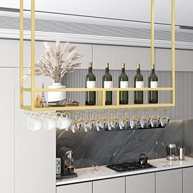 Imagem de APUM Suporte para pendurar para copos de vinho, suporte de teto, garrafa de vinho, armazenamento de garagem, prateleira de plantas pendurada na parede, suporte para copos de vinho