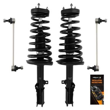 Imagem de maXpeedingrods Amortecedores completos traseiros e elos de barra oscilante para Toyota Camry 2002-2003 Lexus ES300 2002-2003, 171493 171492 K90345 Amortecedores completos com conjunto de molas