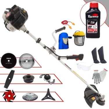 Imagem de Roçadeira Kawashima Kw52le 52c 2,5hp + Faca 2 Pontas + Faca 40 Dentes + Faca 80 Dentes + Trimmer + Escova 38c + Faca 6 Pontas