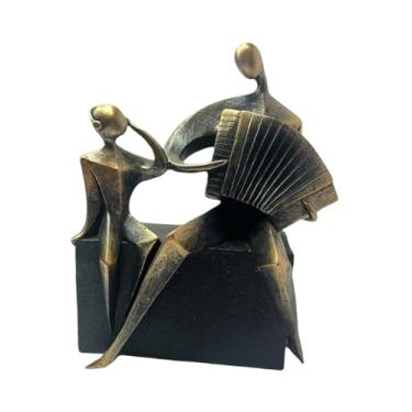 Imagem de Generic Estatueta decorativa abstrata, escultura criativa minimalista moderna, ornamento de mesa para lareira ou sala de estar, Bronze