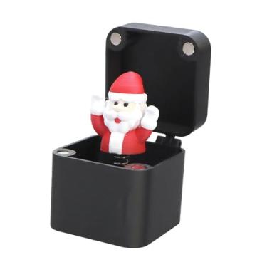 Imagem de Fancyes Caixa de Natal para Pegadinhas, Caixa de Presente Divertida, Decoração Leve com Figura Acenante, Brinquedo Inovador para Festas, Mesa de Escritório, Caixa Preta Do Papai Noel
