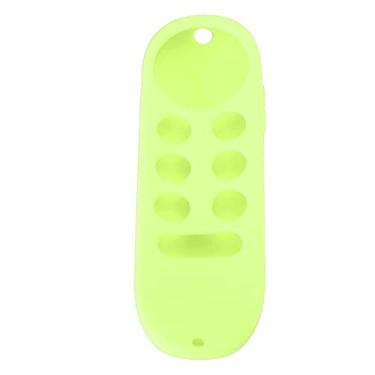 Imagem de Capa de controle remoto de silicone para Chromecast com TV, à prova de choque leve para a pele, com cordão, para fácil aderência e acesso total aos botões (verde claro)