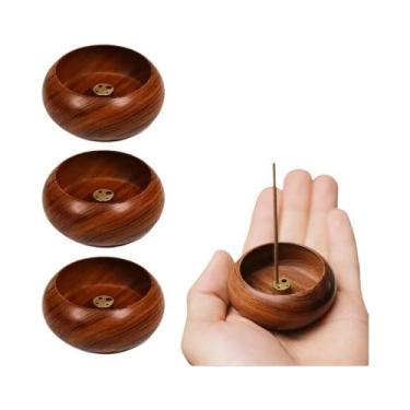 Imagem de Incensário De Madeira Para Culto Budista, Decoração De Mesa Para Salas