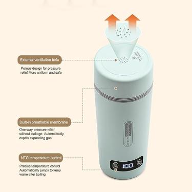 Imagem de Chaleira Elétrica Portátil 350ml Aço Inoxidável - Caldron de Água Quente Pessoal à Prova Vazamento com 4 Predefinições Variáveis Função Manter para Vi