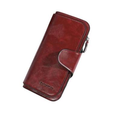 Imagem de Carteira Masculina Longa Com Zíper Em Couro PU De Alta Qualidade, Bols