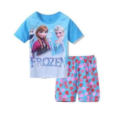 Imagem de Conjunto De Pijamas De Verão Para Meninos E Meninas, Roupas De Duas Pe