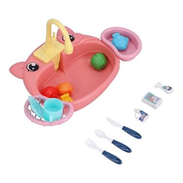 Imagem de KIMISS Conjunto de Jogos de Pia de Cozinha para - Brinquedos Interativos de Simulação de Pia de Cozinha Com Torneira Giratória e Saída de água por Indução - Brinquedos de de Simulação Ideais para