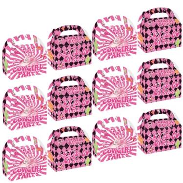 Imagem de OUSHIZF 12 caixas de lembrancinhas de festa de vaqueira ocidental, sacolas de presente de aniversário com tema ocidental, suprimentos de decoração de despedida de solteiro do oeste selvagem