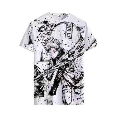 Imagem de Camiseta Oversized Masculina Naruto Anime Japonês Estampa 3D Casual Ma
