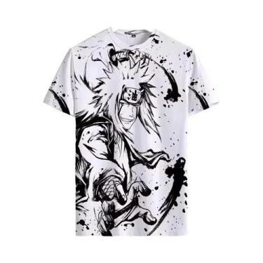 Imagem de Camiseta Oversized Masculina Naruto Anime Japonês Estampa 3D Casual Ma