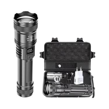 Imagem de Lanterna LED Poderosa De 900000LM, Tipo Zoom, Recarregável via Tipo-C 