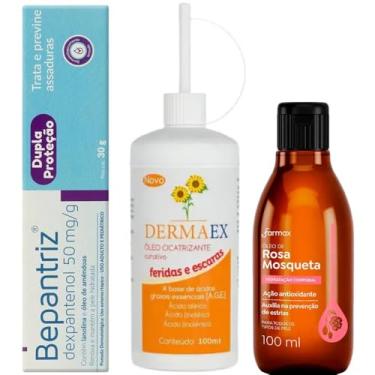 Imagem de Pomada Para Assadura 30g + Dermaex 200ml + Rosa Mosqueta 100ml