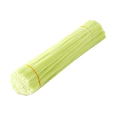 Imagem de rockible Kit para fazer flores artesanais com limpadores de cachimbo, faça você mesmo seu buquê, material para festas, Amarelo Claro