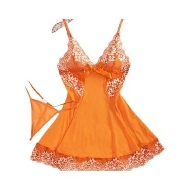 Imagem de Conjunto De Lingerie Feminina Sexy Com Renda Transparente E Detalhes E