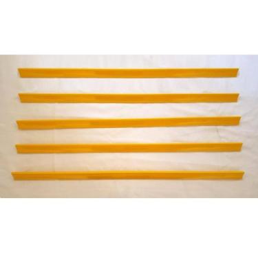 Imagem de Porta Etiqueta Bandeja Gondola Lx 92 Cm Amarelo Kit Com 150
