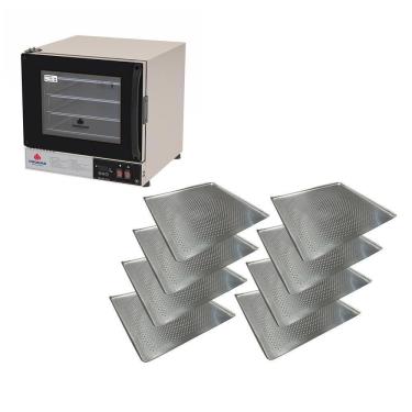 Imagem de Forno Turbo Prp-004 Plus 110V Preto Progás + 8 Assadeiras Cimapi 110V