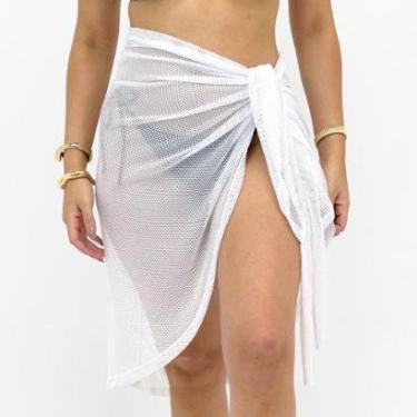 Imagem de Saída de Praia Sabrieli Saia Midi Envelope Feminina-Feminino