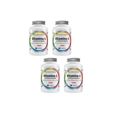 Imagem de Kit 4 Vitamina A Retinol 8000ui 4x60 Caps Flora Nativa-Unissex
