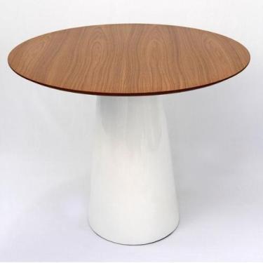 Imagem de Mesa de Jantar Cone 80 cm - Freijó - Personal Moveis Design, Branco