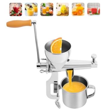 Imagem de Espremedor Manual,Extrator de Sucos de Frutas e Vegetais | Com Escova de Limpeza e Esprimidor de Romã com Manivela Manual,Para Citrinos, Uvas, Cana de Açúcar, Laranjas e Bagas