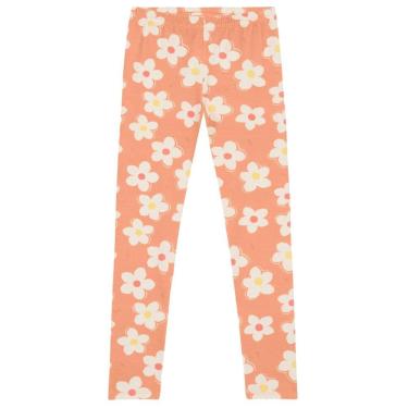 Imagem de Calça legging infantil menina floral em cotton Brandili