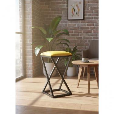 Imagem de Banqueta Industrial – Tampo Quadrado Reforçado Amarelo