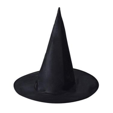 Imagem de Chapéu de bruxa, tecido Oxford preto clássico para adultos de Hallowee