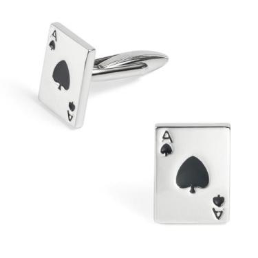Imagem de Cufflinks Enamel Cross para homens banhada a prata de alta qualidade -