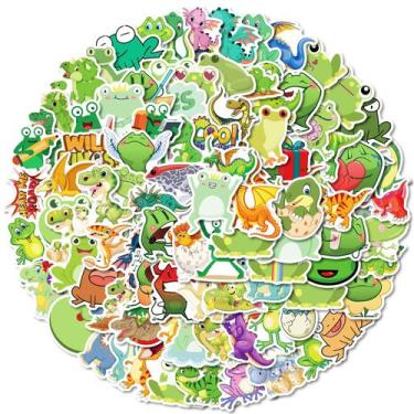 Imagem de Adesivos genéricos Cartoon Frog, vinil impermeável, 50 unidades - yiwe