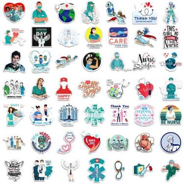Imagem de Pacote de adesivos com tema médico de emergência EMT 50 unidades - yiw