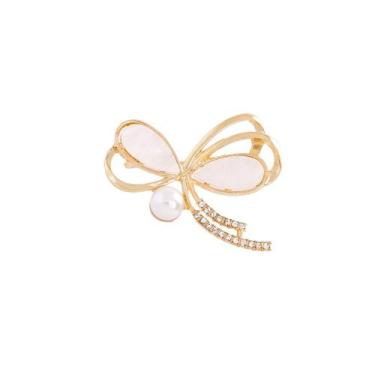 Imagem de Broche Elegant Dragonfly Faux Pearl Madrepérola - yiweisai