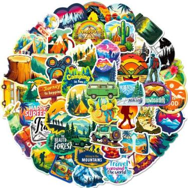 Imagem de Adesivos para caminhadas ao ar livre, acampamento, vinil impermeável, 