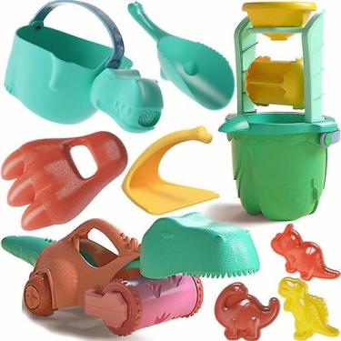 Imagem de Conjunto de brinquedos de praia com tema de dinossauro para bebês de 2