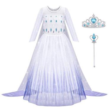 Imagem de Vestido de fantasia AOMIG Princess Queen Cosplay para meninas com coro