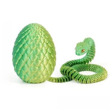 Imagem de Brinquedo Snake Fidget Ovo de cobra impresso em 3D com cobra impressa 