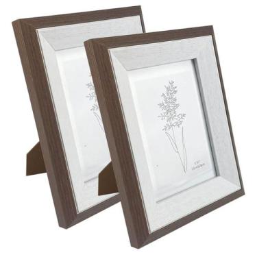 Imagem de Kit 2 Porta Retratos 13X18Cm Borda Larga Moderno Mesa 6334 - Casa Nuve