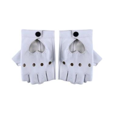 Imagem de Luvas De Couro Vermelhas, Pretas E Brancas Para Mulheres E Meninas Com