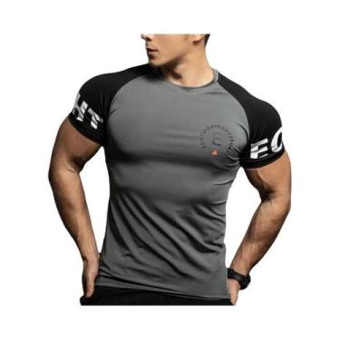 Imagem de Camiseta Masculina Slim Fit De Secagem Rápida Para Corrida E Academia,