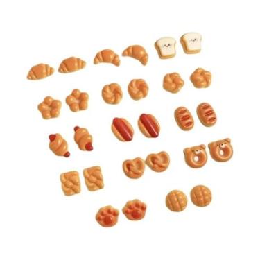 Imagem de 30PCS Decorações De Unhas Em Forma De Pão Salsicha, Sorvete E Pata De 