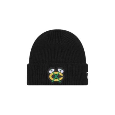 Imagem de Boné New Era Skull Knit Chicago Blackhawks Preto Masculino-Masculino