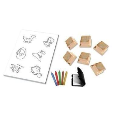 Imagem de CARIMBOS DINO UNICA - Carimbos de Madeira para Material Escolar