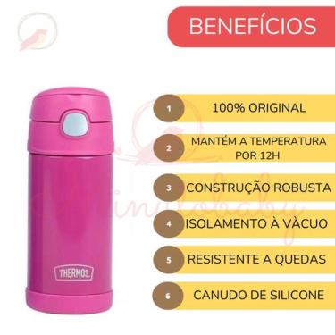 Imagem de Garrafinha Garrafa Infantil TérmicaThermos Funtainer Orlando, rosa