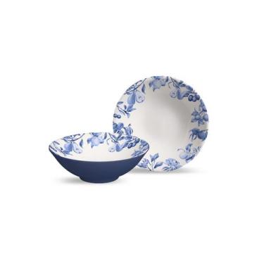 Imagem de Conjunto 6 bowls decorados Frutela 300ml - Alleanza Cerâmica