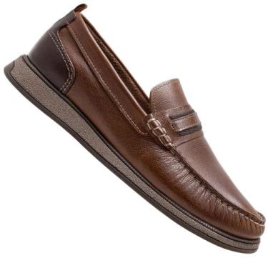 Imagem de Sapato Mocassim Democrata 252302 Masculino, Marrom, 40