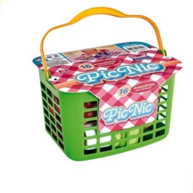 Imagem de Cestinha Pique Nique Brinquedos com cesta e lindos acessorios Usual