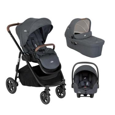 Imagem de Carrinho de bebê VersatraxE com moisés e bebê conforto Joie, Chumbo Mo